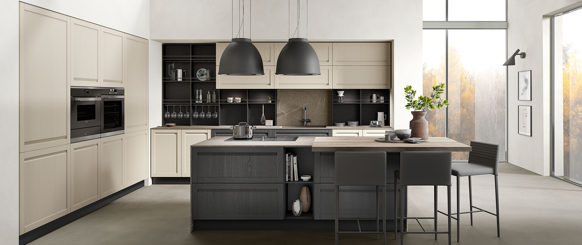 Mondoarredo cucina componibile classica mobilturi incanto in legno massello di frassino