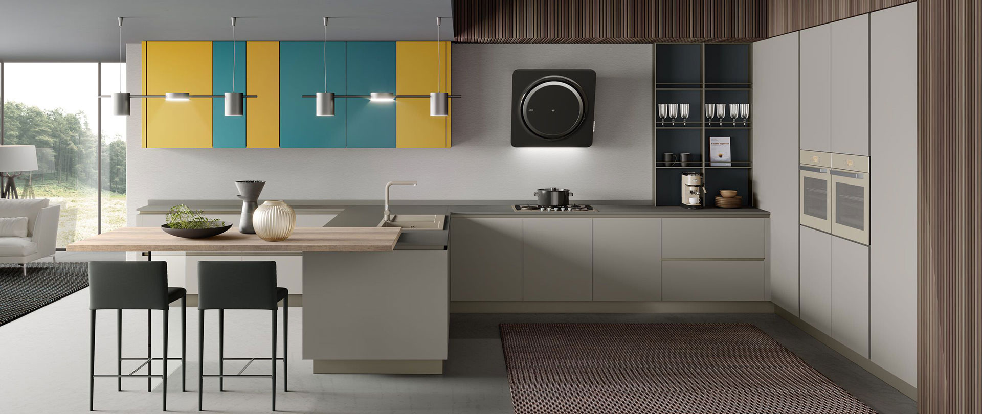 Mondoarredo cucina componile in gres e hpl Mobilturi Stratos