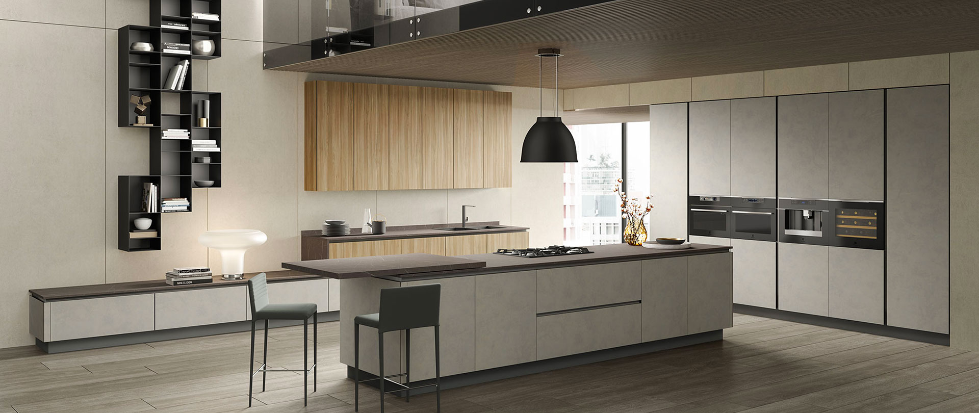 Mondoarredo cucina componile in gres e hpl Mobilturi Stratos