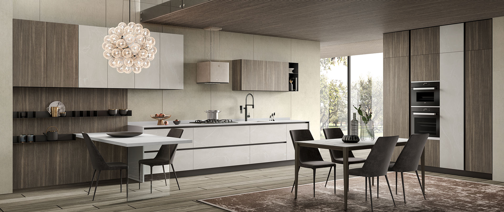 Mondoarredo cucina componile in gres e hpl Mobilturi Stratos