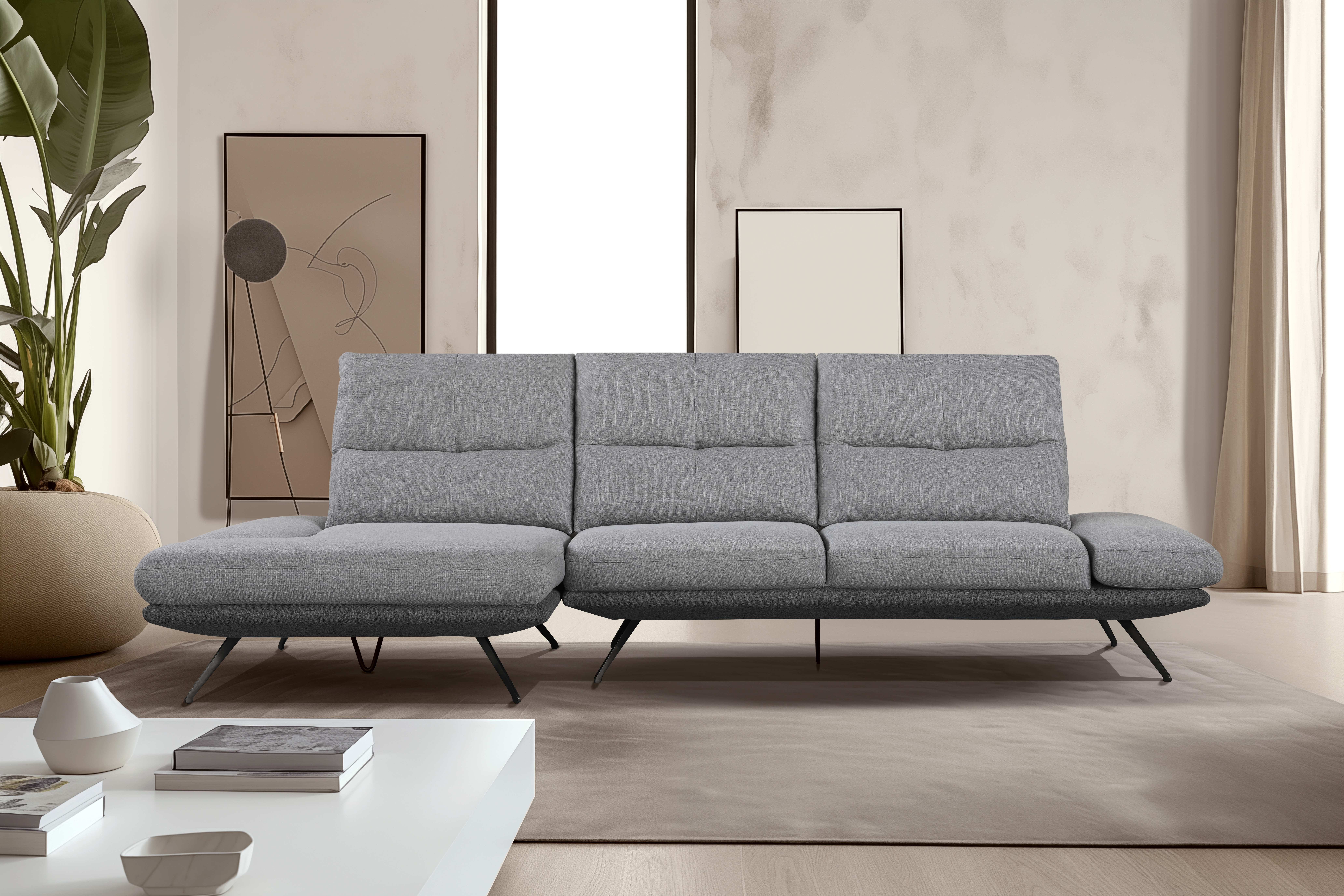 Divano Donato 3 Posti - con Chaise Longue