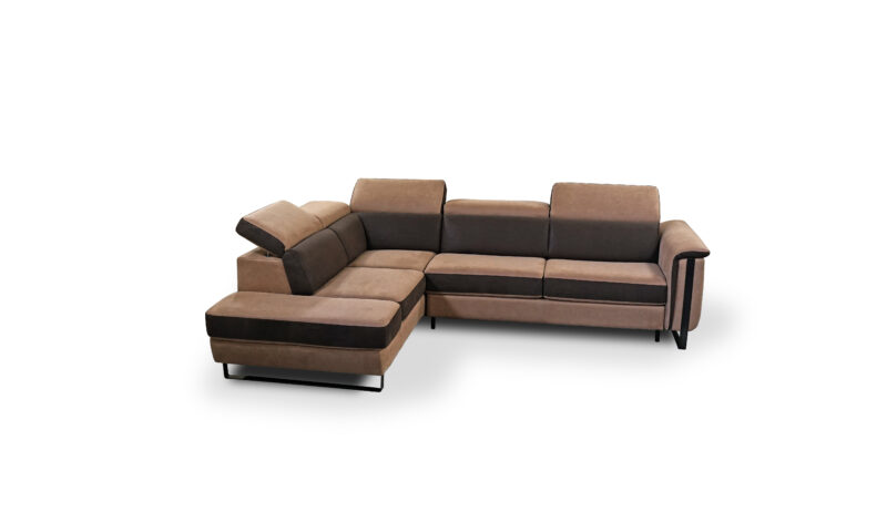 Divano Jersey 3 Posti - Letto Angolare con Angolo Pouf