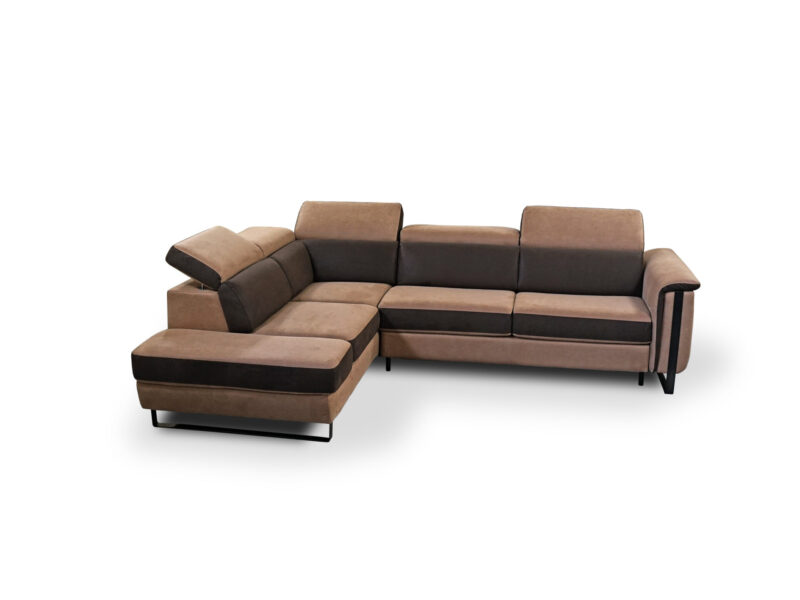 Divano Jersey 3 Posti - Letto Angolare con Angolo Pouf