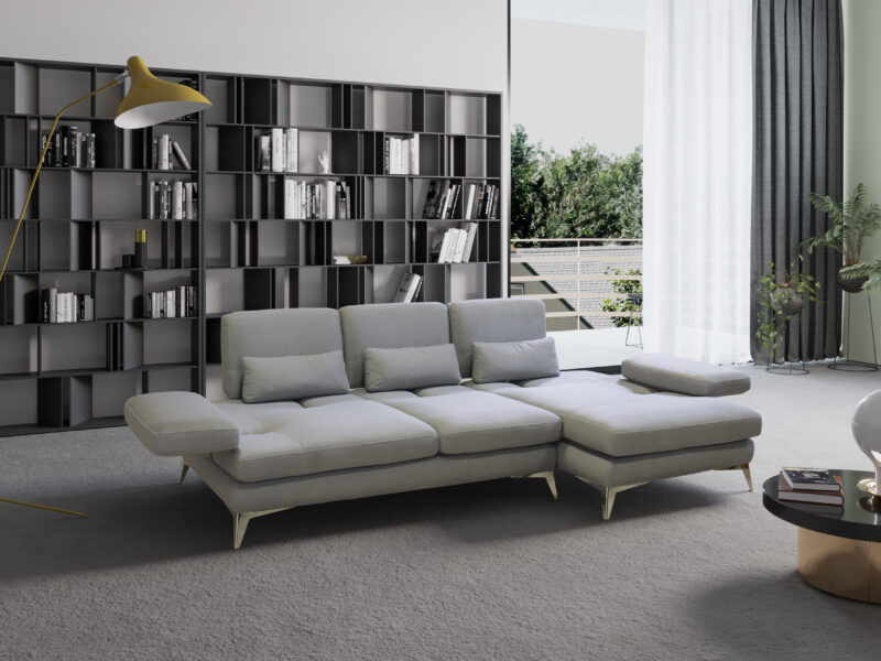 Divano Atipico 2 Posti Maxi - con Chaise Longue e Slitta