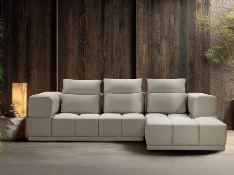 Divano Otto 2 Posti Maxi - con Chaise Longue e Slitta
