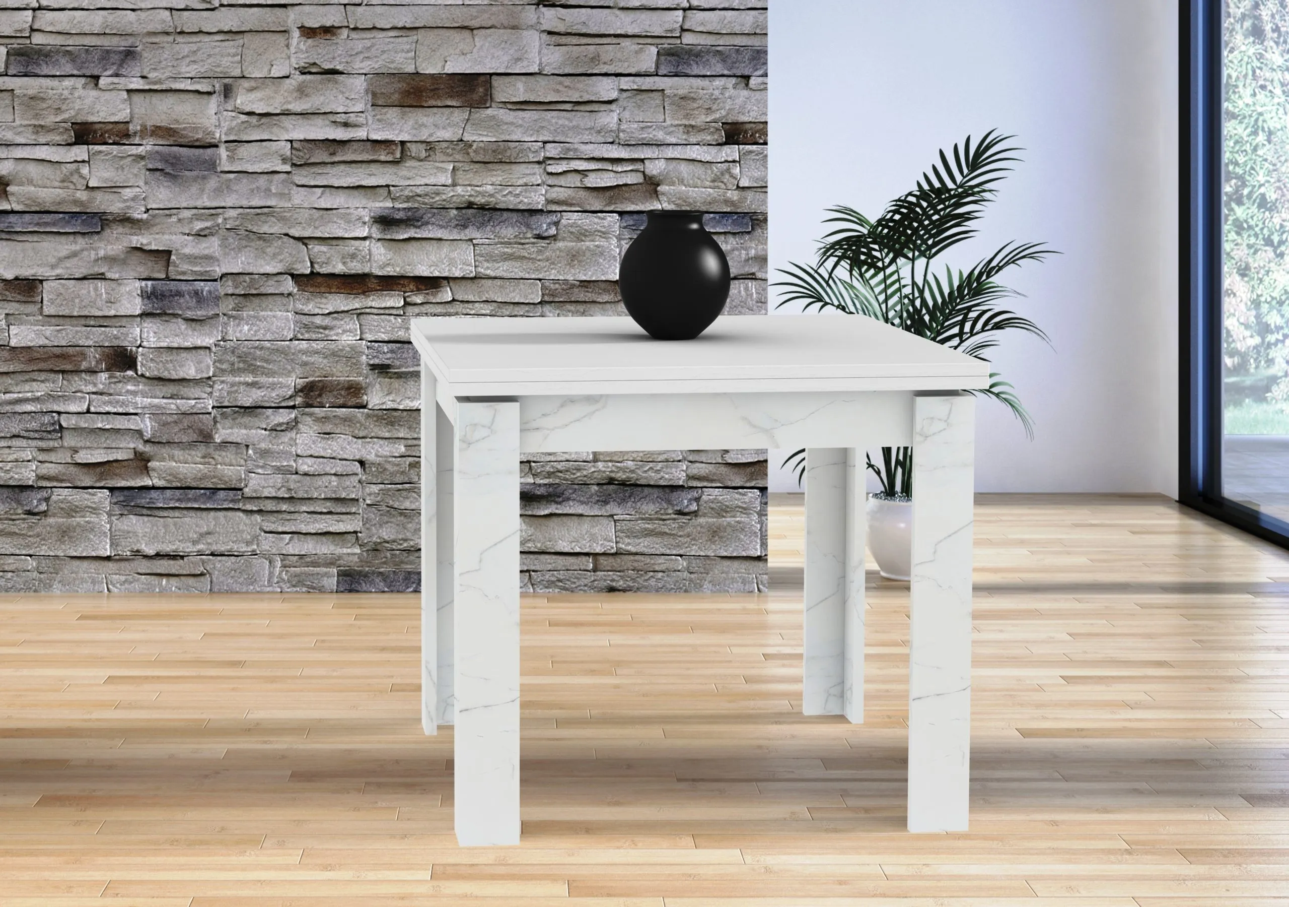 Tavolo Dori - 90x90+90 Libro - immagine 3