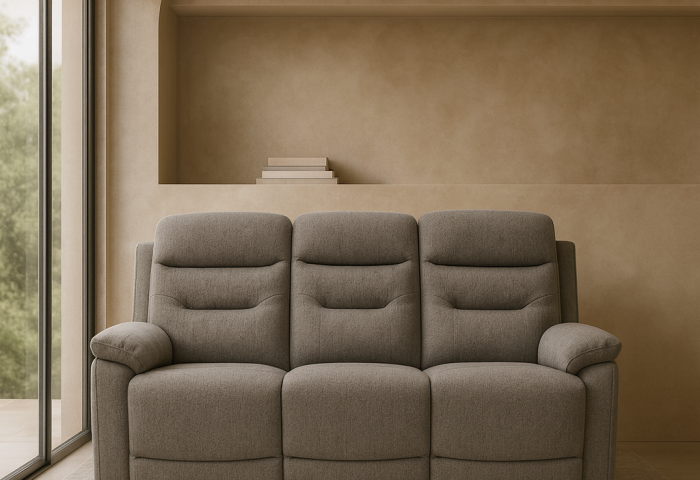 Divano Malcom 3 Posti con Doppio Recliner Elettrico