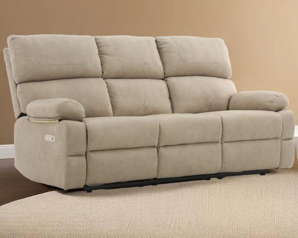 Divano Miglio 3 Posti - con Doppio Recliner Elettrico e Porta USB
