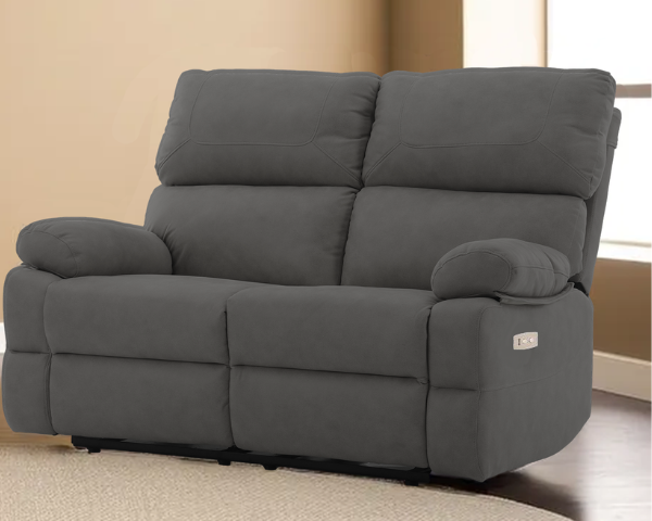 Divano Miglio 2 Posti - con Doppio Recliner Elettrico e Porta USB