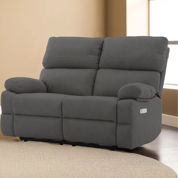 Divano Miglio 2 Posti - con Doppio Recliner Elettrico e Porta USB